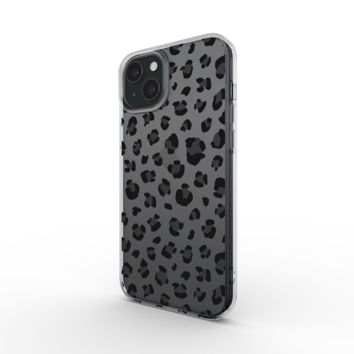 Black Leopard Print | Clear Phone Case