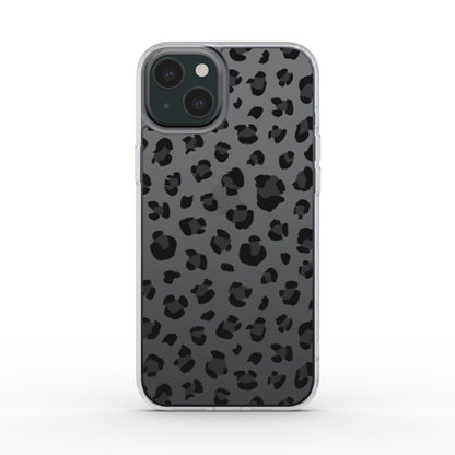 Black Leopard Print | Clear Phone Case