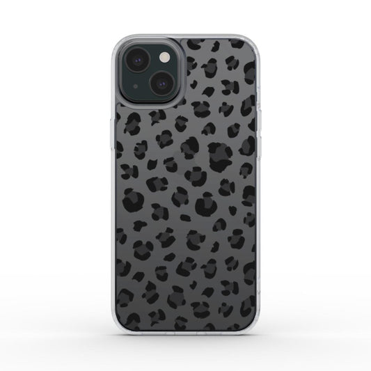 Black Leopard Print | Clear Phone Case