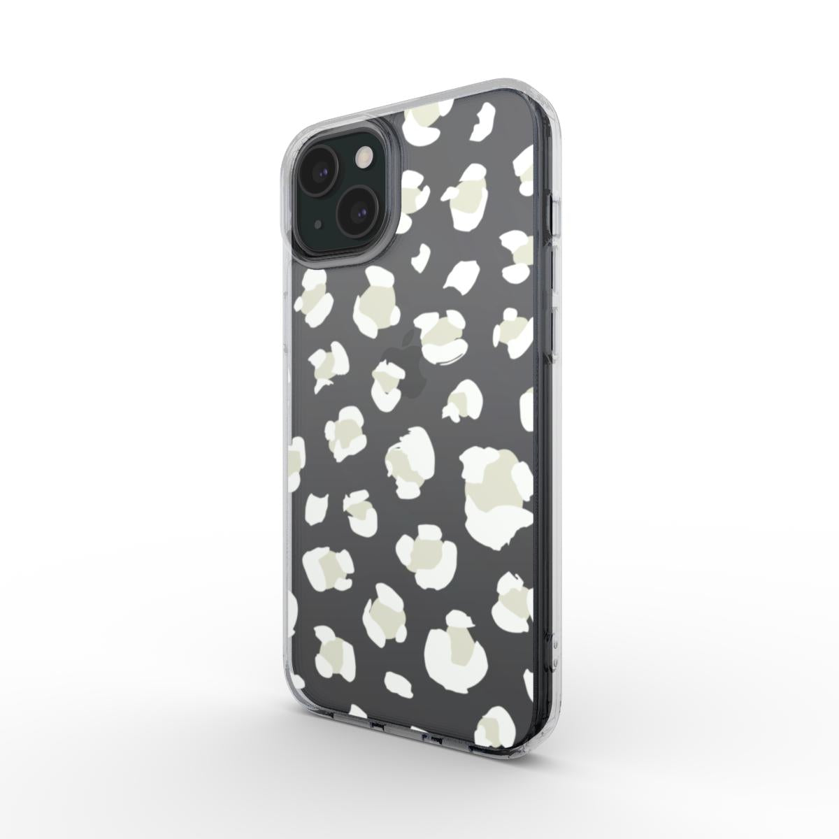 White Leopard Print Phone Case | Clear Phone Case