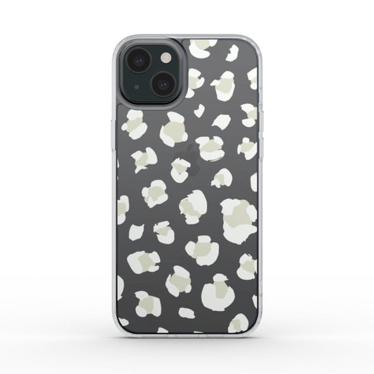 White Leopard Print Phone Case | Clear Phone Case