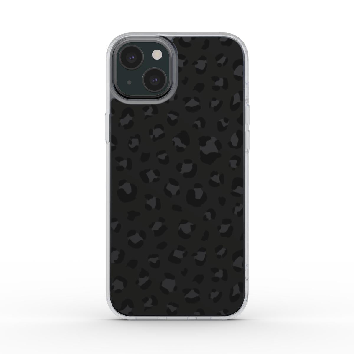 Grey Leopard Print Phone Case | Clear Phone Case