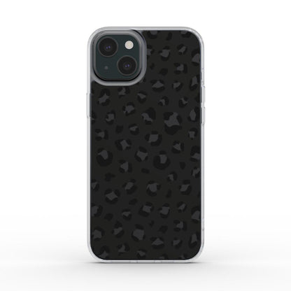 Grey Leopard Print Phone Case | Clear Phone Case