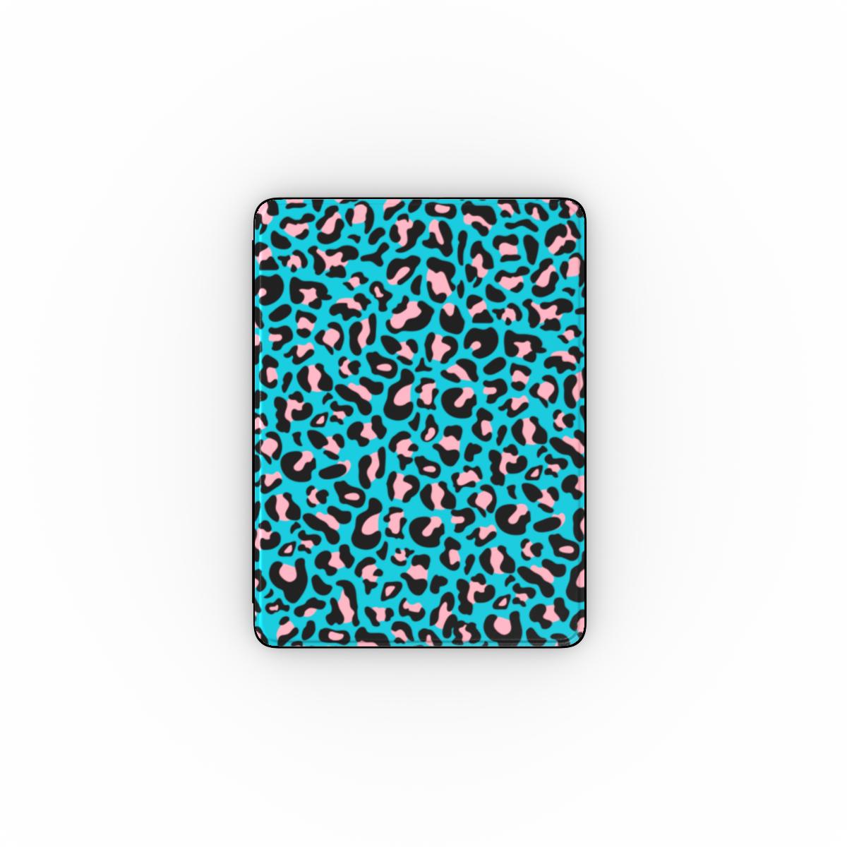 Pink and Blue Leopard Print Apple iPad Case