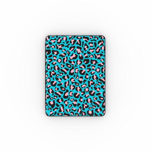 Pink and Blue Leopard Print Apple iPad Case