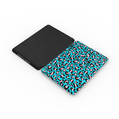 Pink and Blue Leopard Print Apple iPad Case