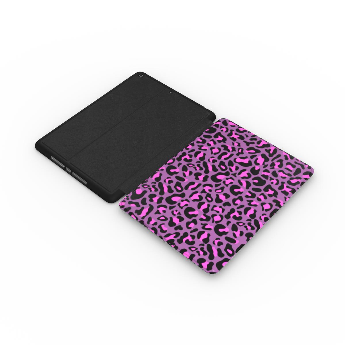 Funda para Apple iPad con estampado de leopardo púrpura