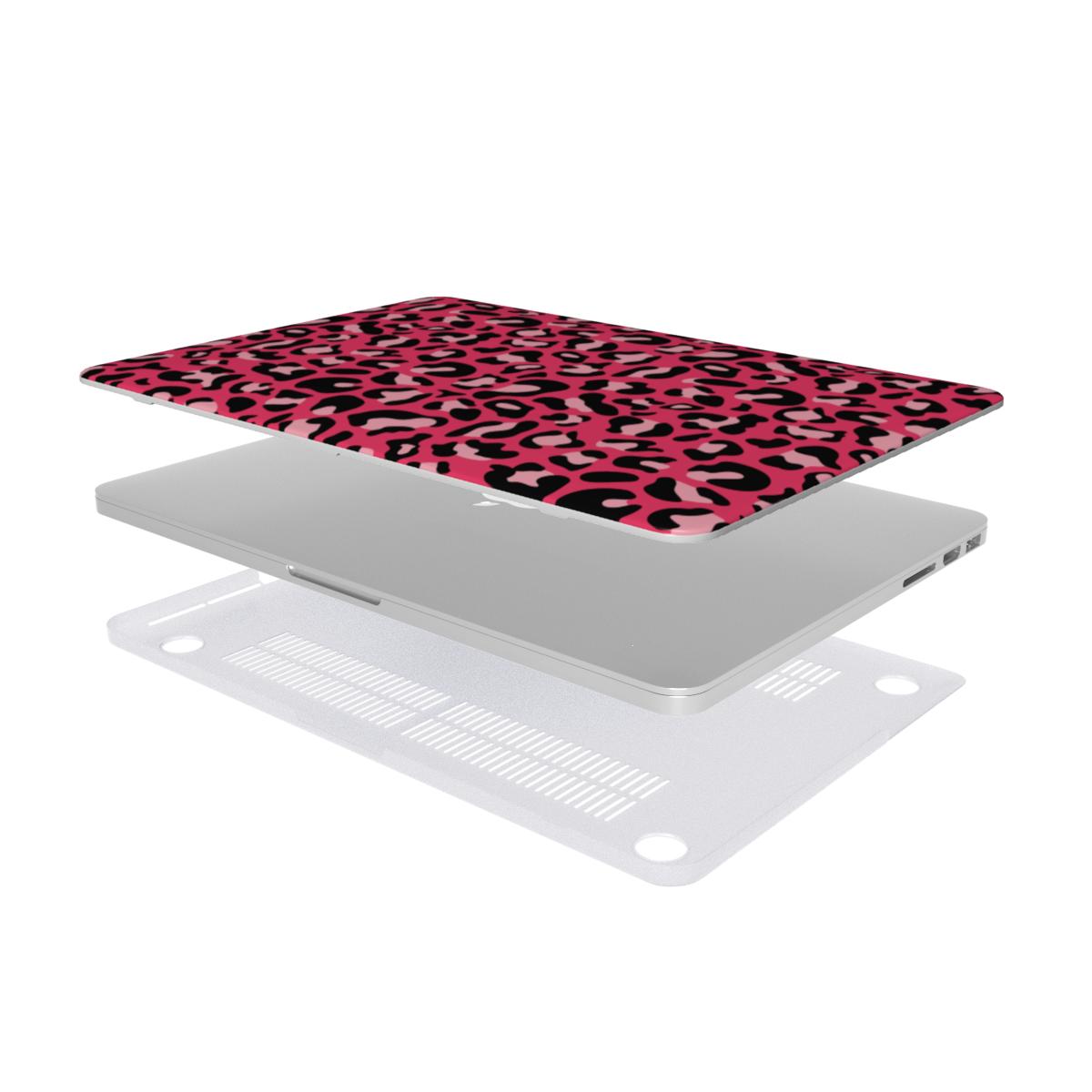 Pink Leopard Print MacBook Case