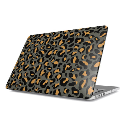 Grey and Tan Leopard Print MacBook Case