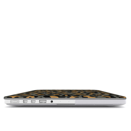 Grey and Tan Leopard Print MacBook Case