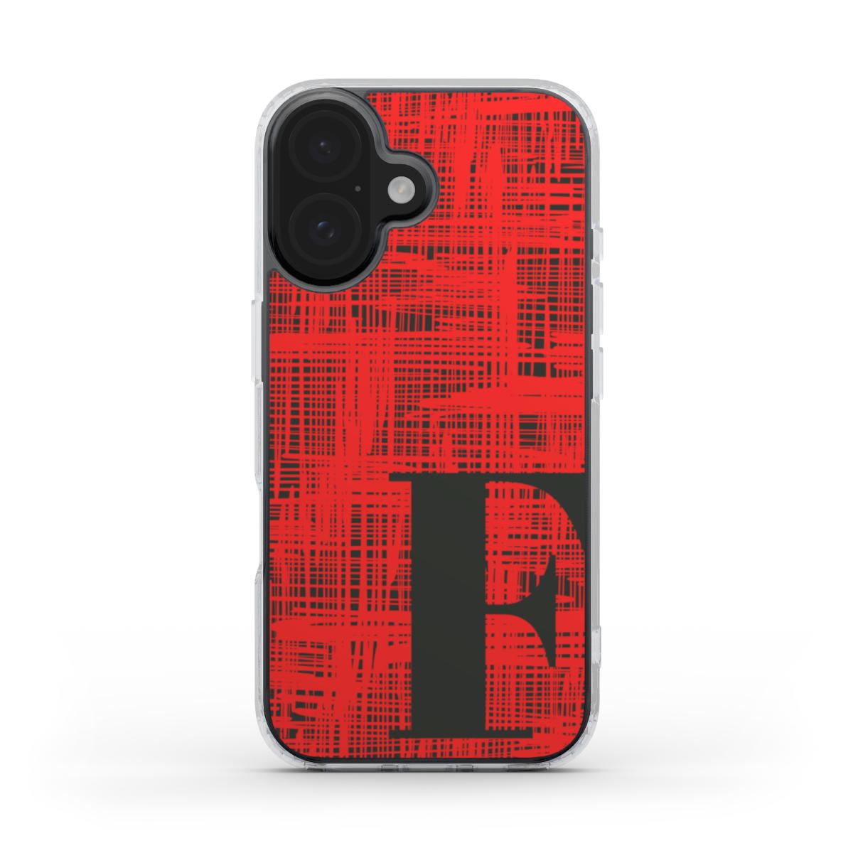 Monogram Scribble Personalised Clear Phone Case