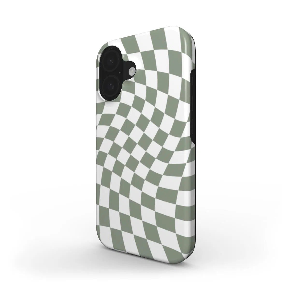 Sage Green Checked Tough Phone Case