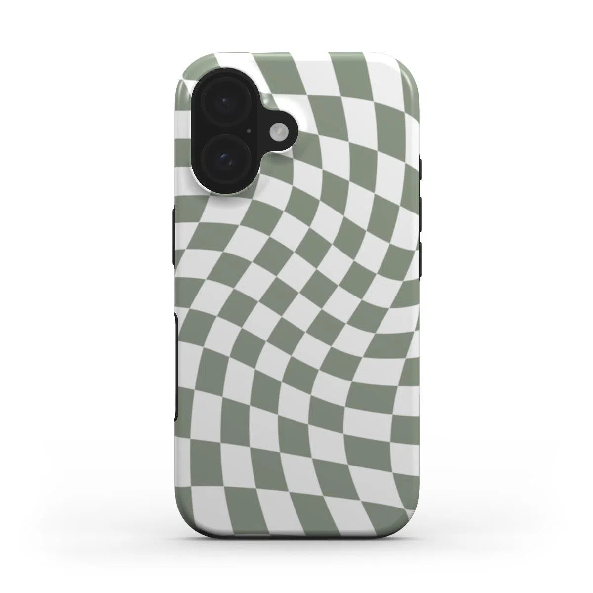 Sage Green Checked Tough Phone Case