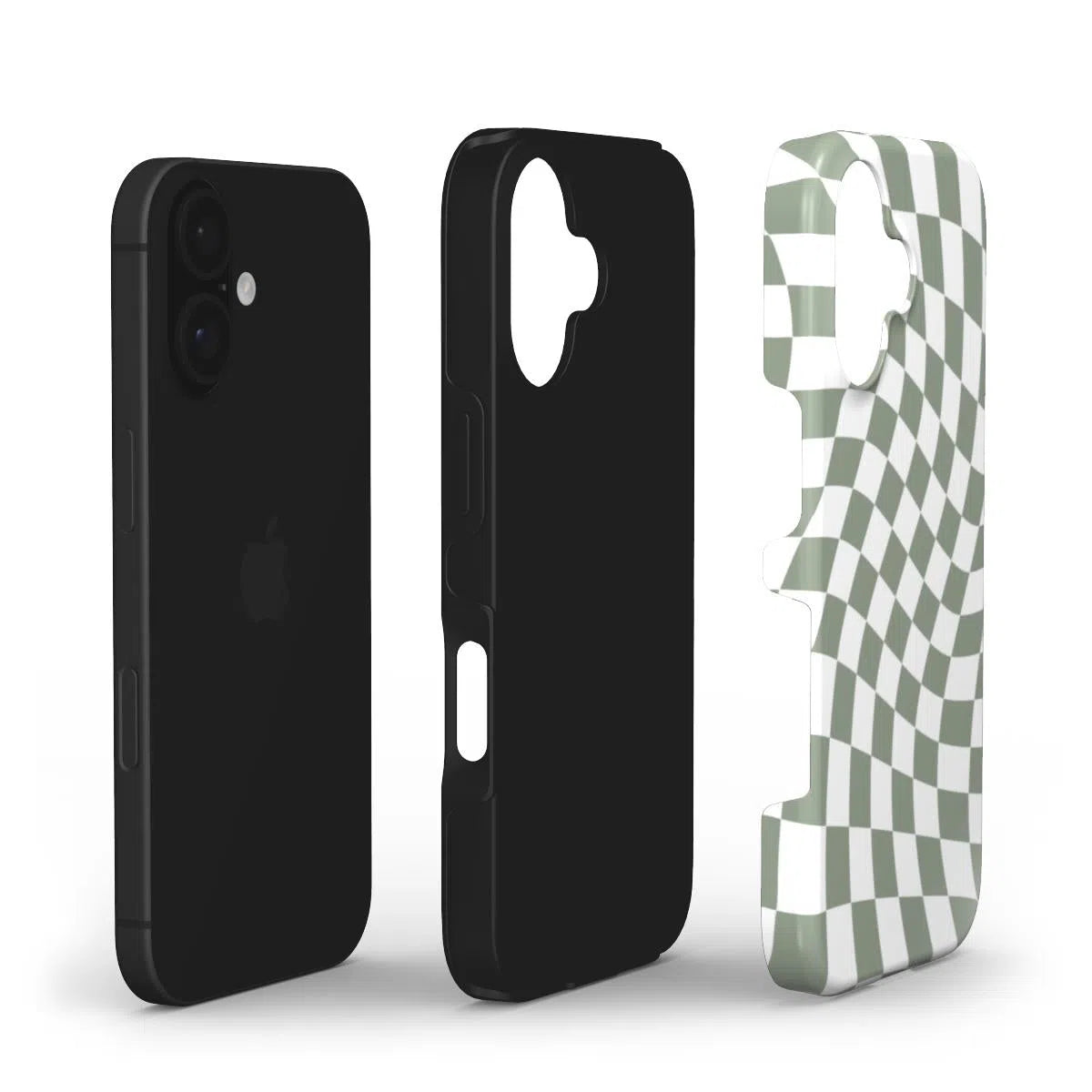 Sage Green Checked Tough Phone Case