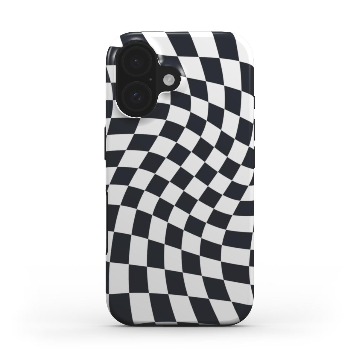 Black and White Checkered Tough Phone Case