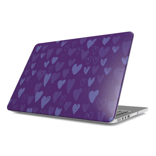 Purple Hearts MacBook Case