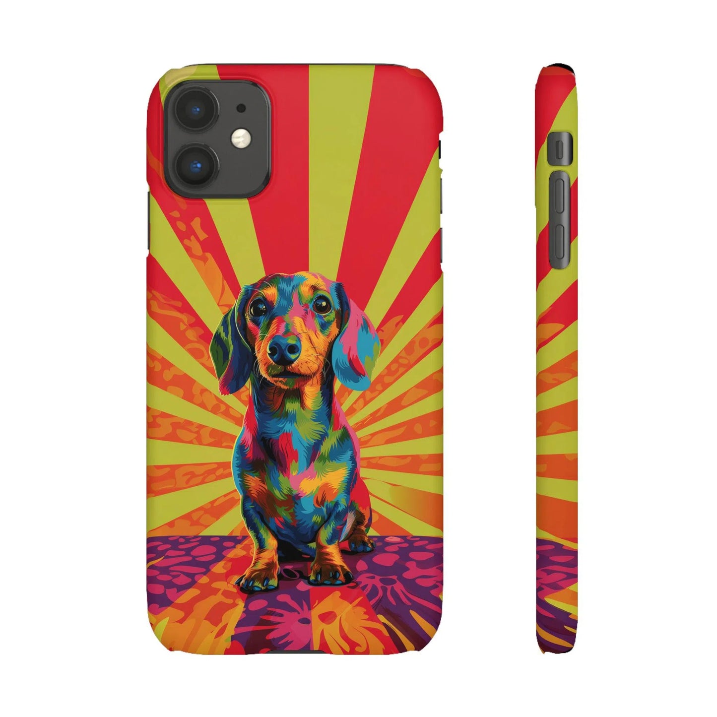 Psychedelic Pup: Vibrant Dachshund | Snap Case