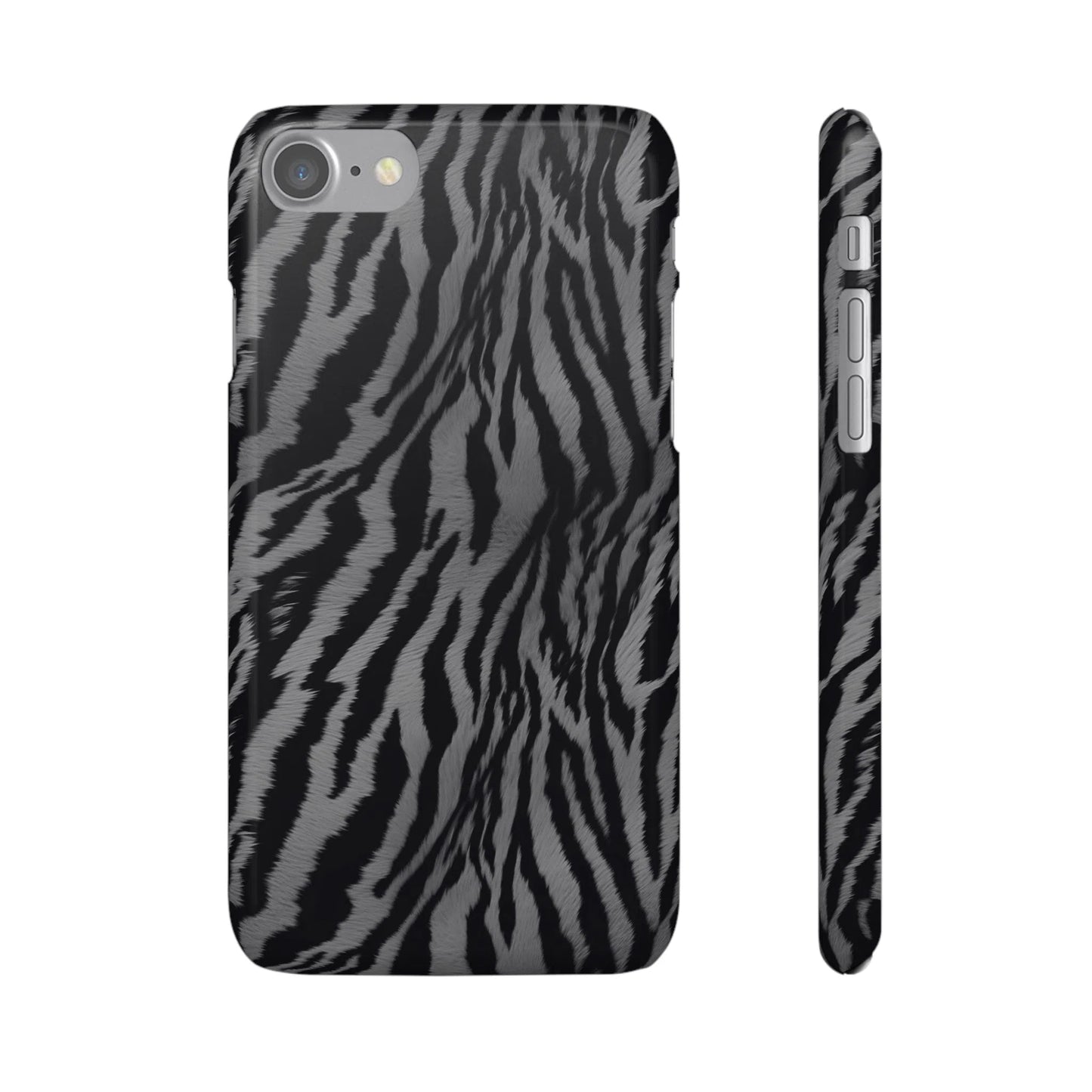 Monochrome Majesty: Tiger Print | Snap Case