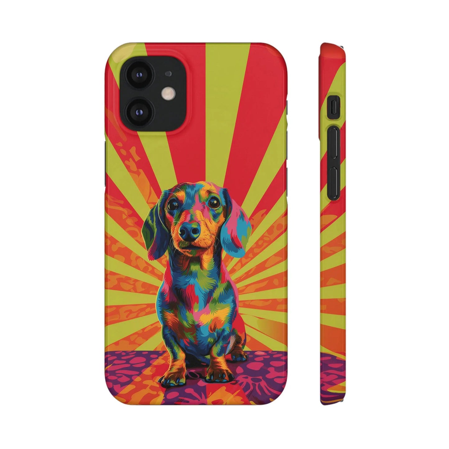 Psychedelic Pup: Vibrant Dachshund | Snap Case