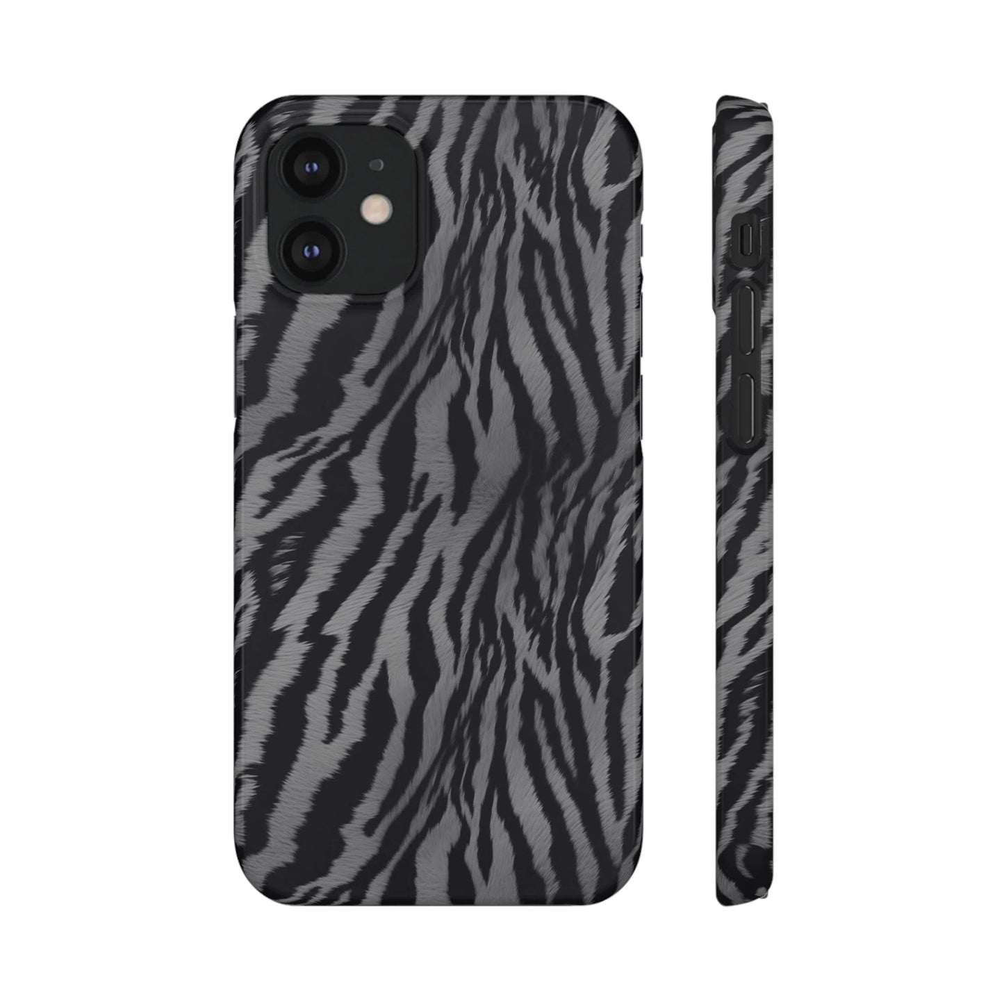 Monochrome Majesty: Tiger Print | Snap Case