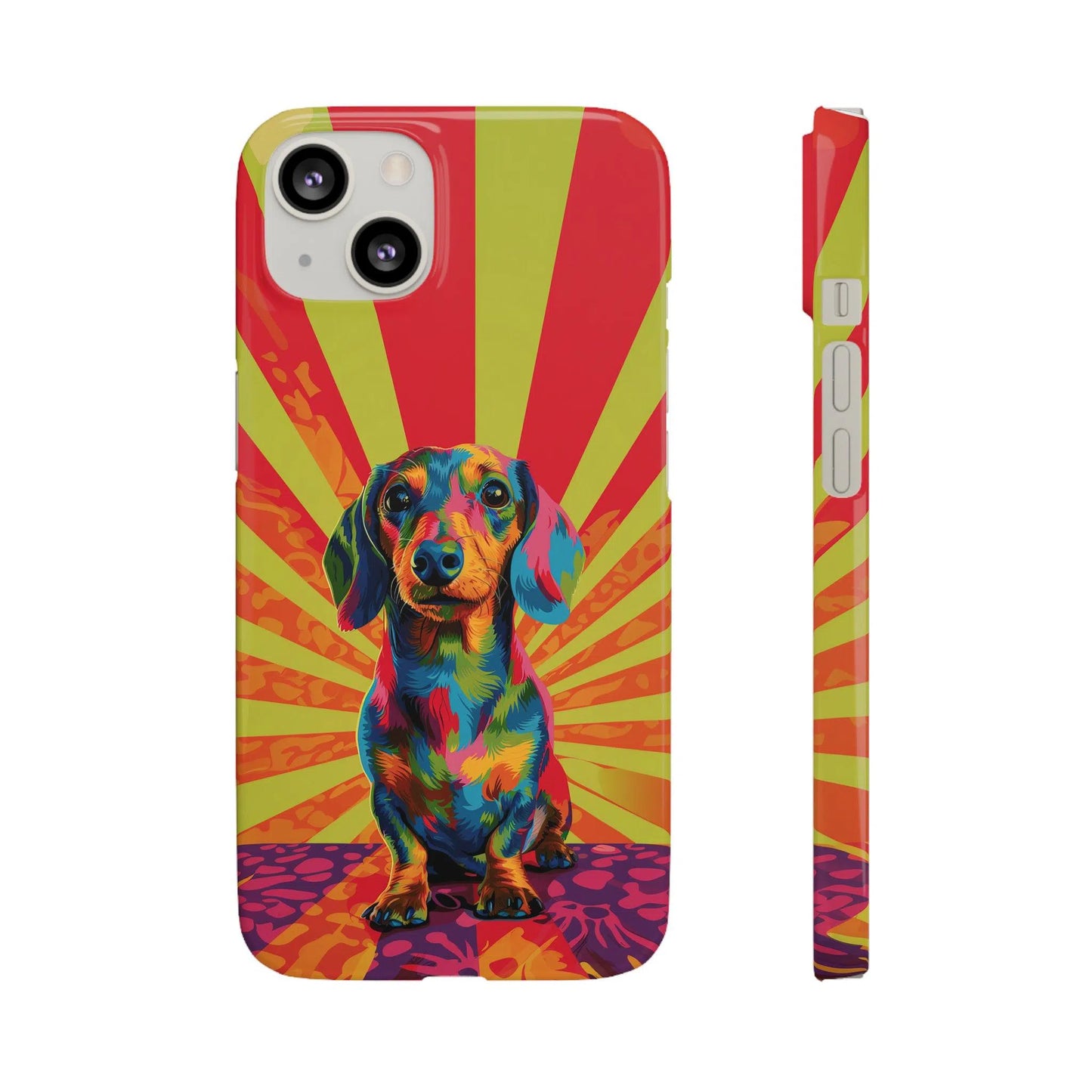 Psychedelic Pup: Vibrant Dachshund | Snap Case