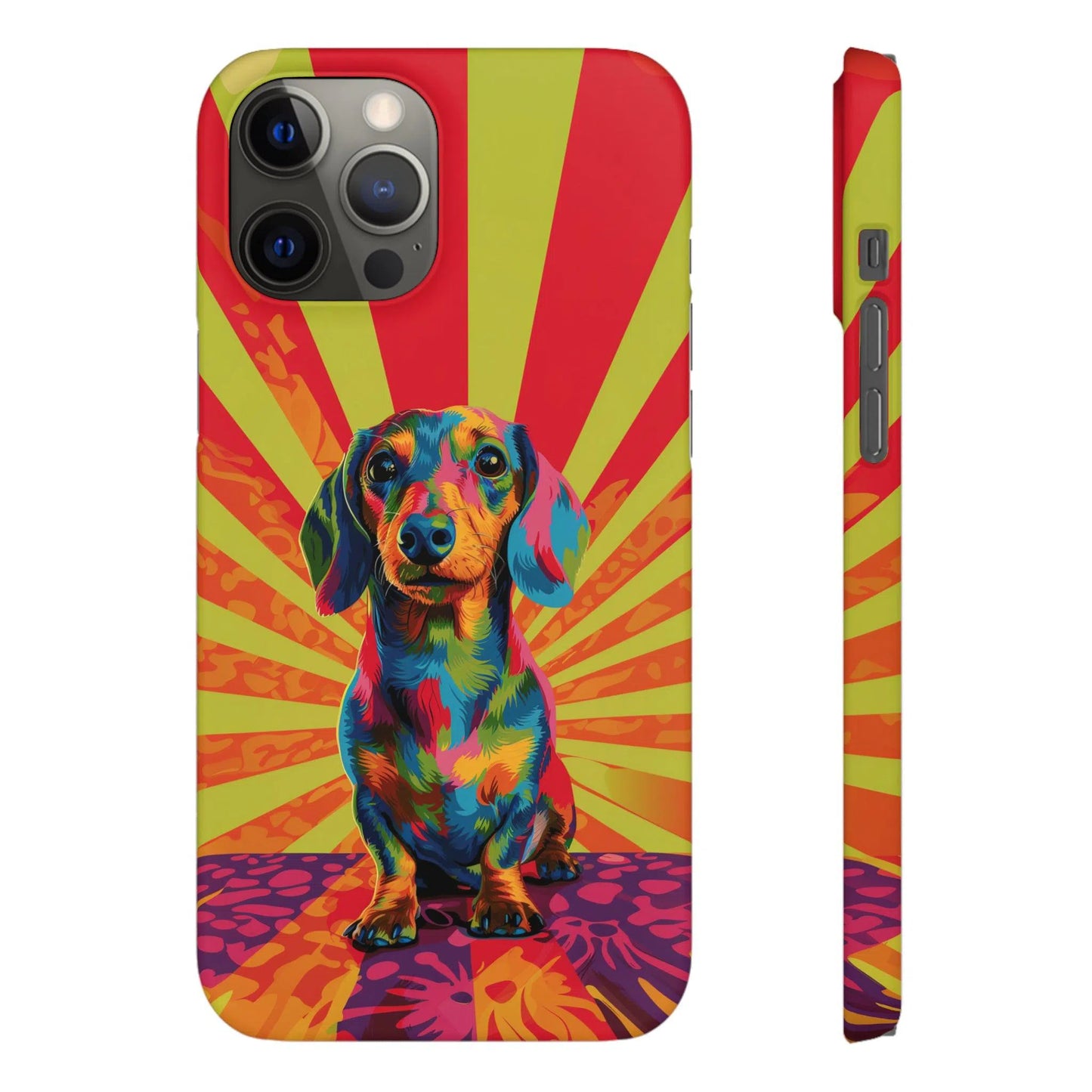 Psychedelic Pup: Vibrant Dachshund | Snap Case