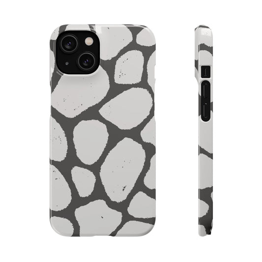 Safari Chic: Stone Giraffe Print | Snap Case