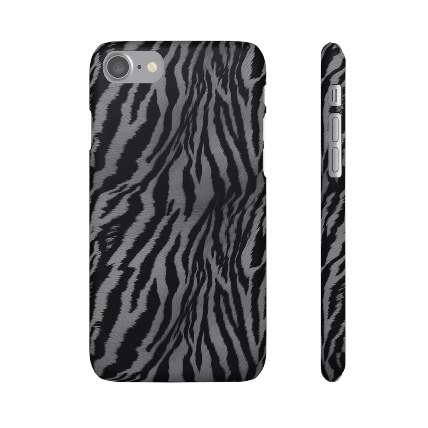 Monochrome Majesty: Tiger Print | Snap Case