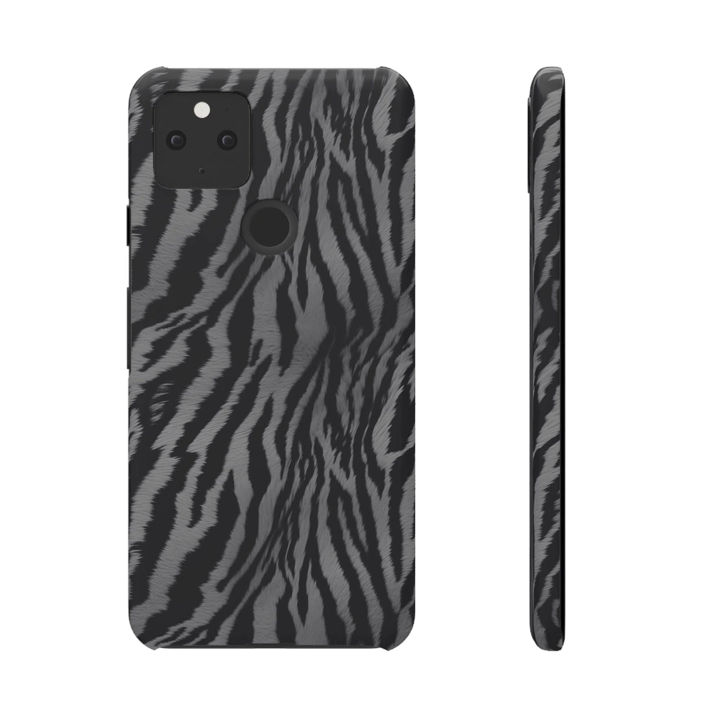 Monochrome Majesty: Tiger Print | Snap Case