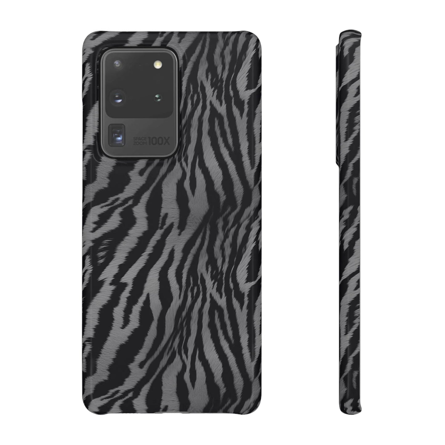 Monochrome Majesty: Tiger Print | Snap Case