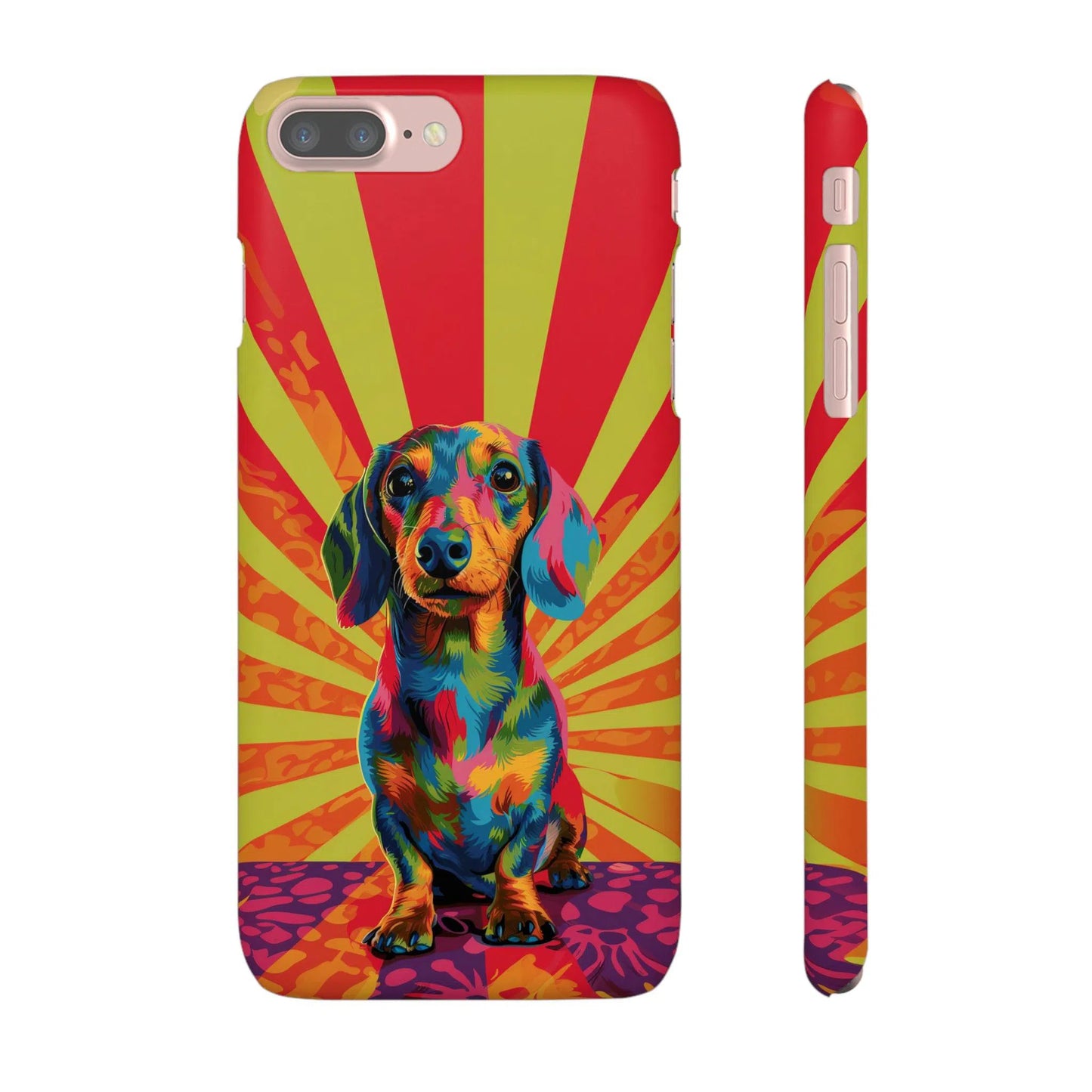 Psychedelic Pup: Vibrant Dachshund | Snap Case