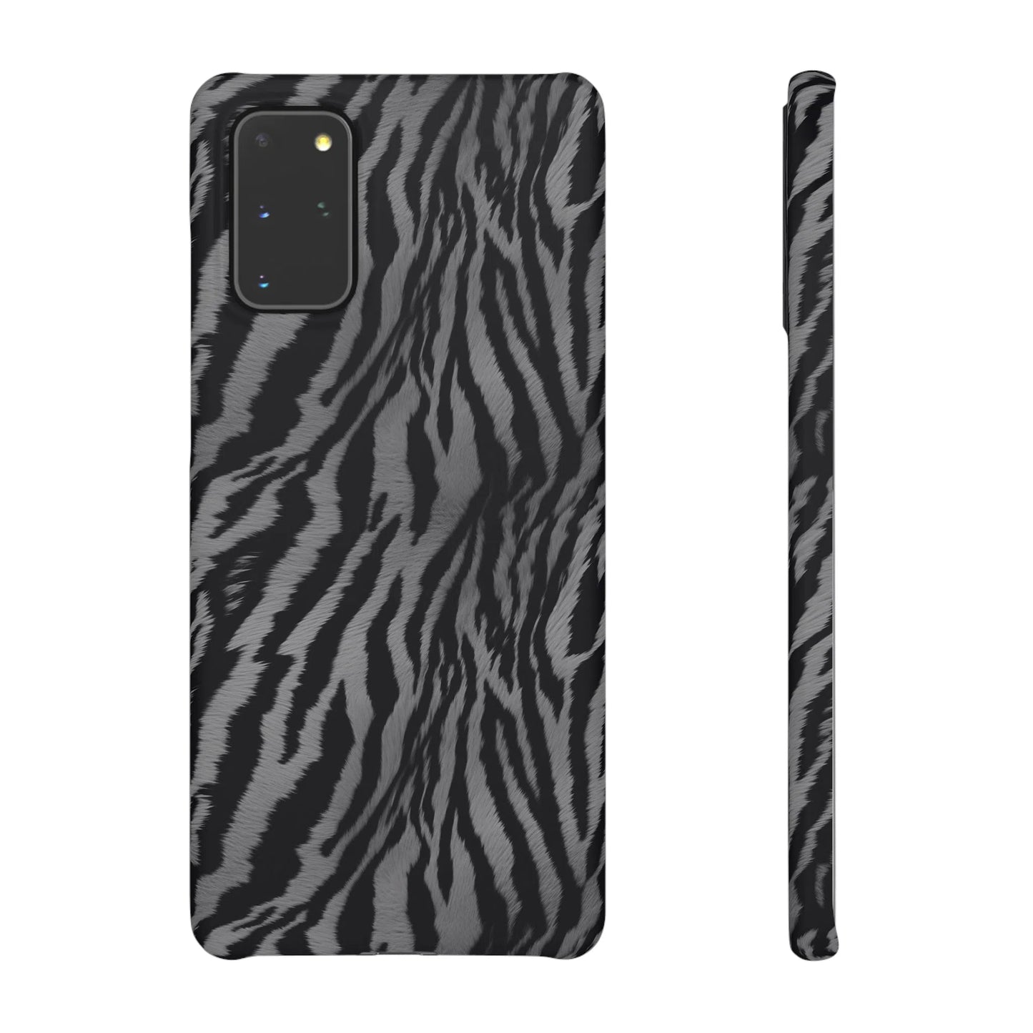 Monochrome Majesty: Tiger Print | Snap Case