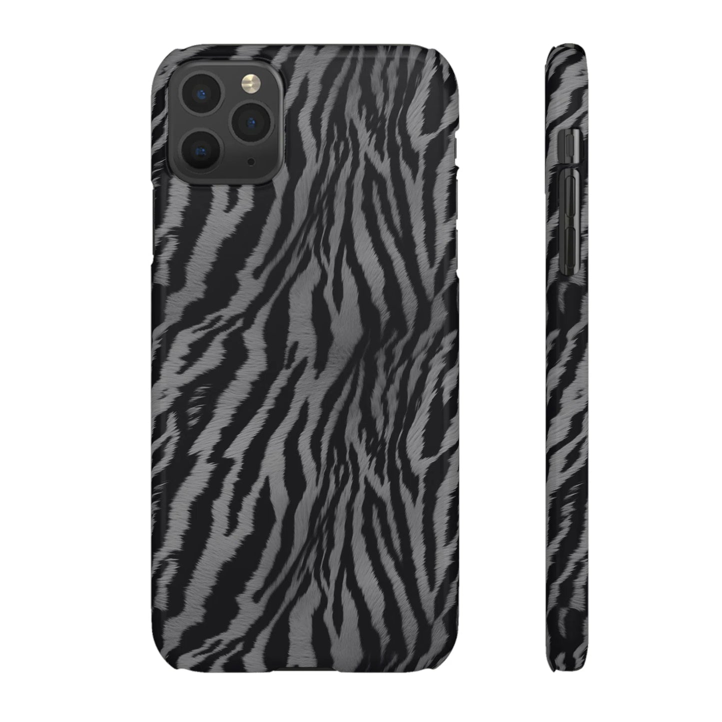 Monochrome Majesty: Tiger Print | Snap Case