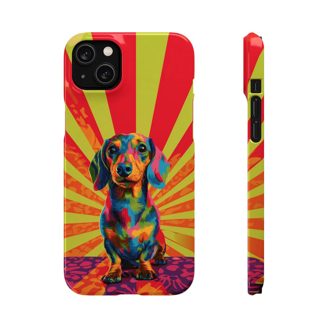 Psychedelic Pup: Vibrant Dachshund | Snap Case