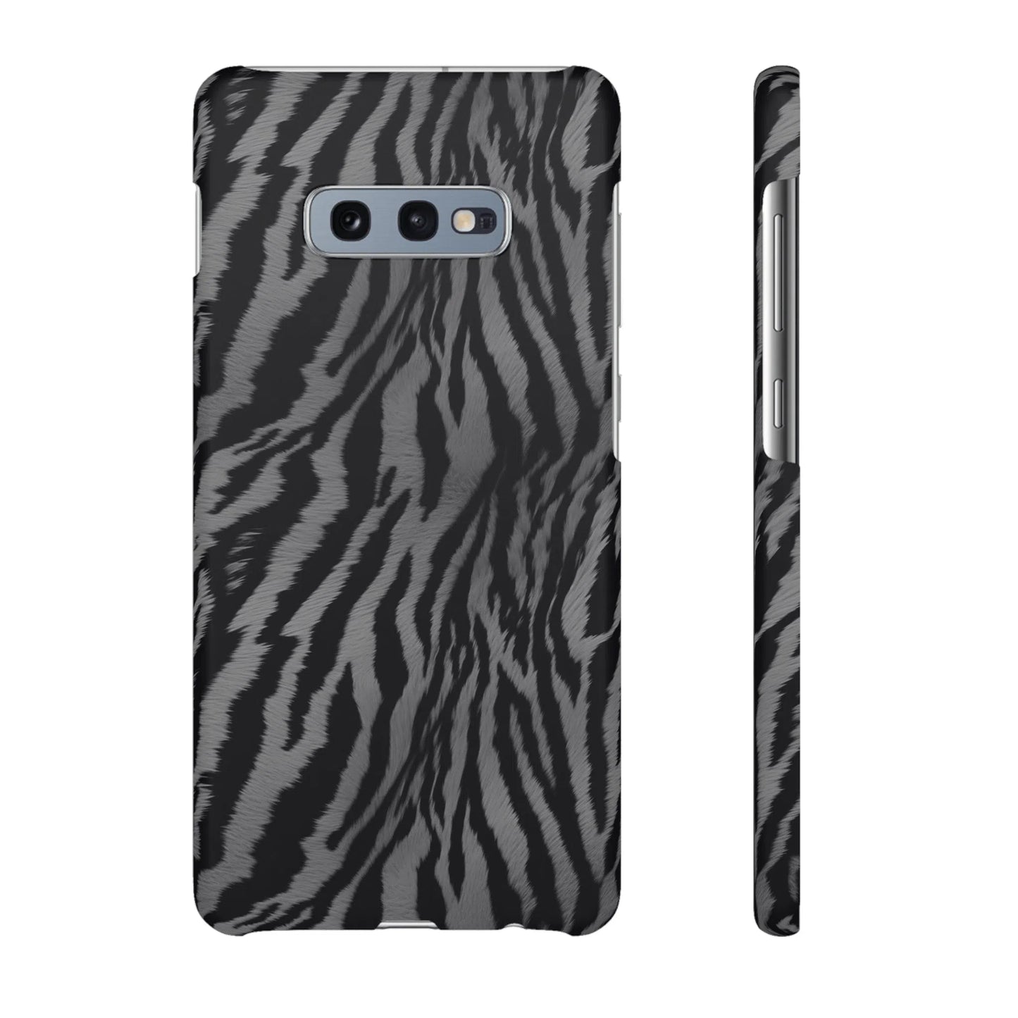 Monochrome Majesty: Tiger Print | Snap Case