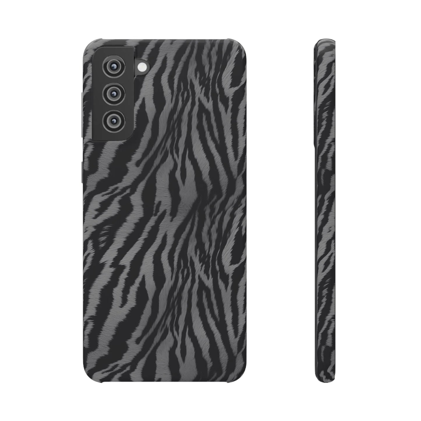 Monochrome Majesty: Tiger Print | Snap Case