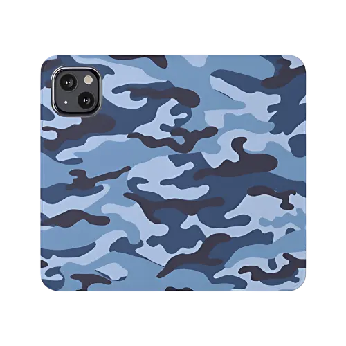 Wave Camouflage Wallet Phone Case - open