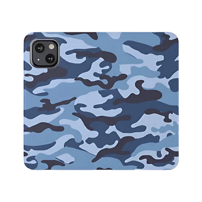 Wave Camouflage Wallet Phone Case - open