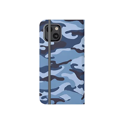 Wave Camouflage Wallet Phone Case - rear