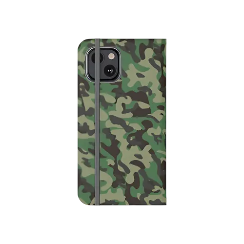 Woodland Camouflage Wallet Phone Case